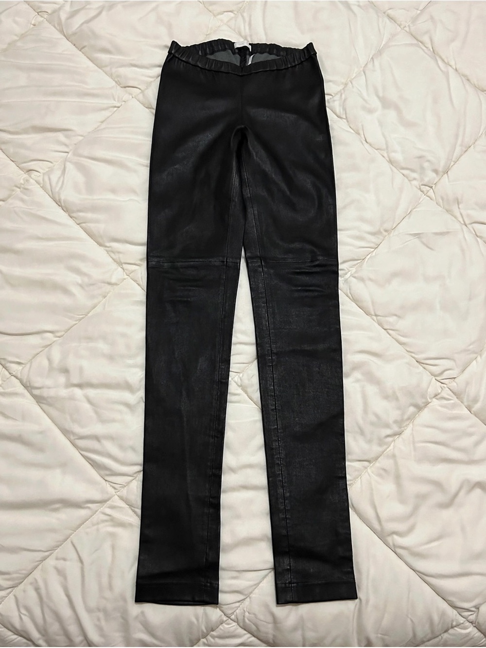 Leith Black Leather Leggings - Women's Slim Fit